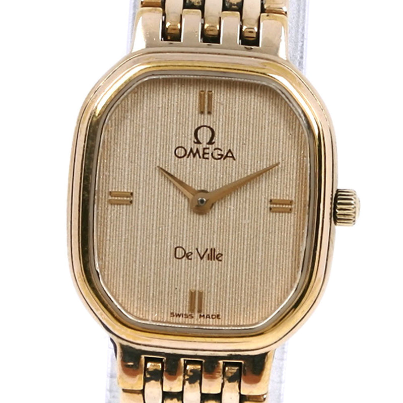 【可動 正規品】 オメガ デヴィル 腕時計 ゴールド ラウンド 保証書 良品