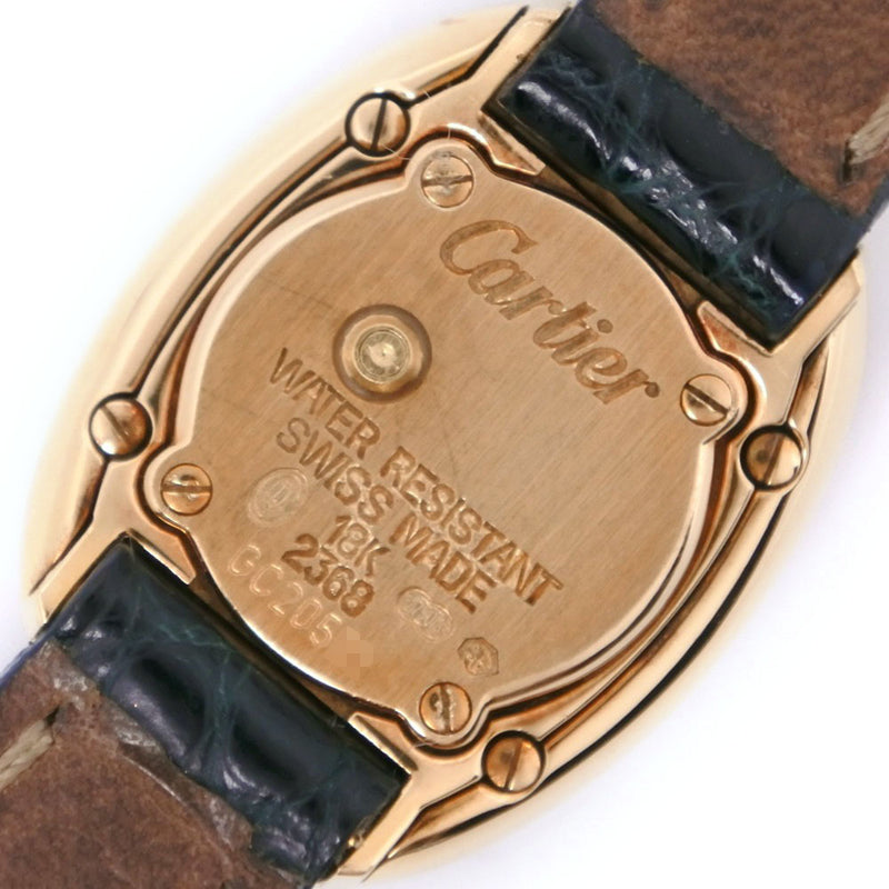 [Cartier] Cartier Mini Benuir W1510956 K18 Yellow Gold x Leather Gold Quartz Analog Ladies Ivory Dial Watch