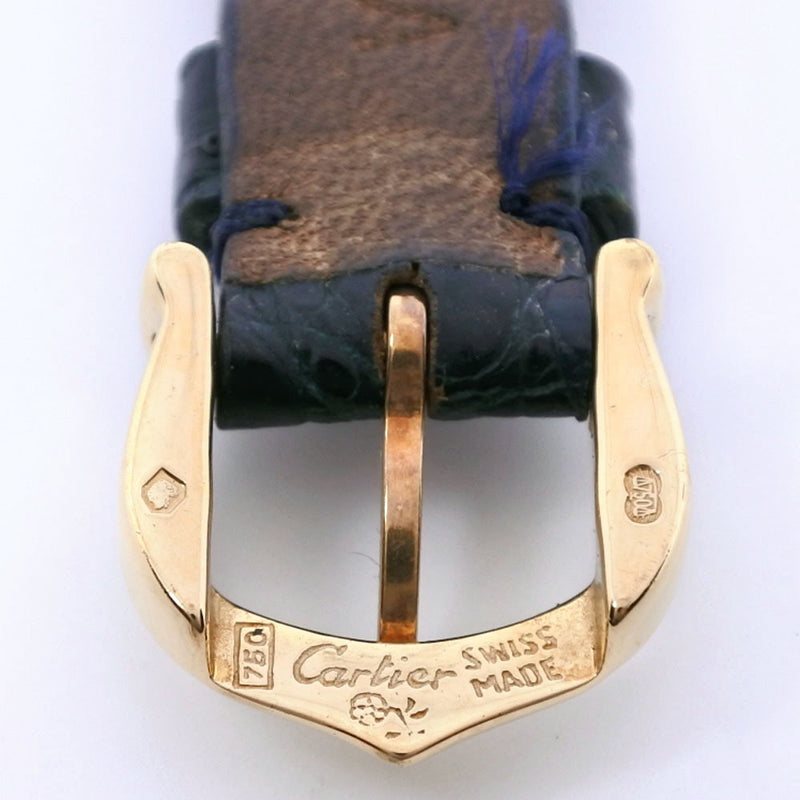 [卡地亚]卡地亚迷你贝尼W1510956 k18黄金x皮革金石英女士象牙表盘