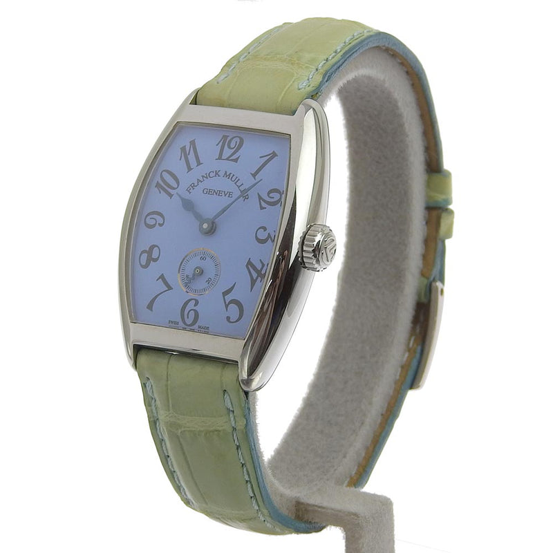 [Franck Muller] Frank Muller Tonow Carbex 1750S6 Acero inoxidable x Cuero de cuero Green-Green Analog Analog Display Ladies Dial Blue Watch A-Rank