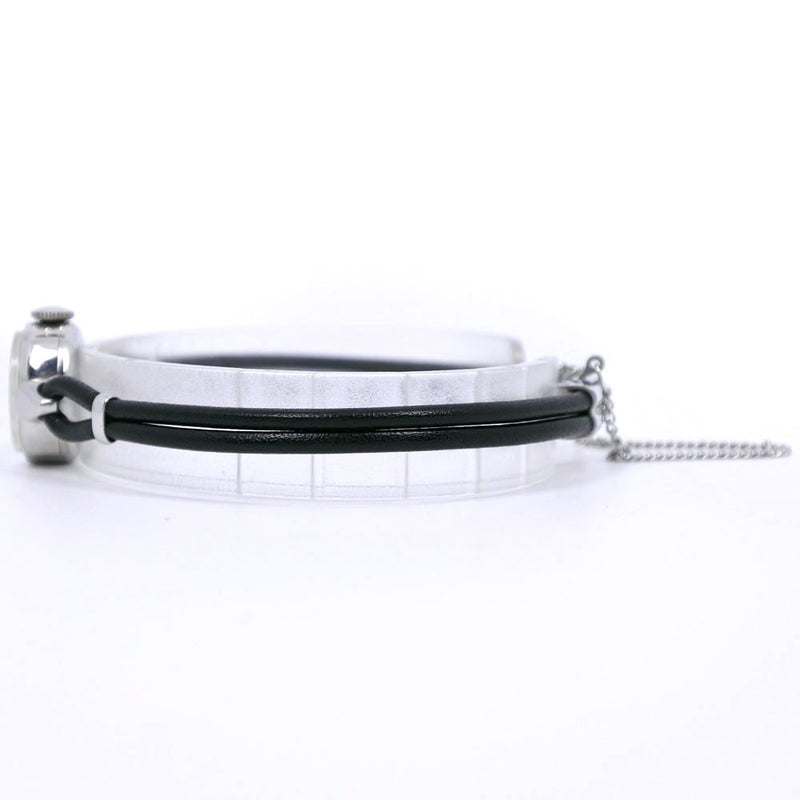 [Omega]欧米茄古董Cal.481不锈钢X皮革Silva-手动模拟显示女士银色手表