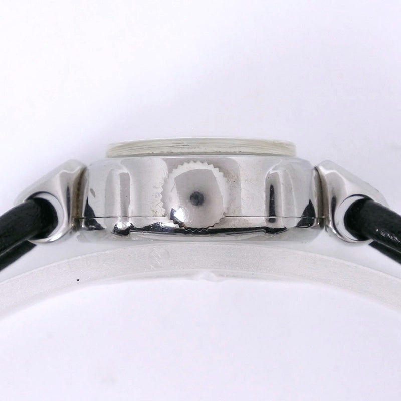 [Omega]欧米茄古董Cal.481不锈钢X皮革Silva-手动模拟显示女士银色手表