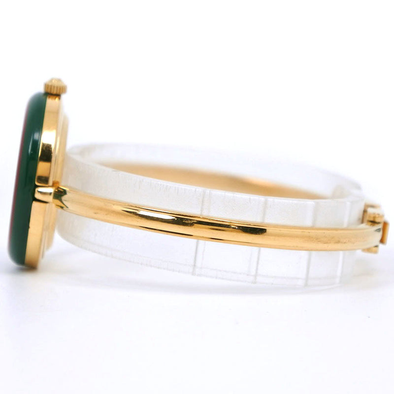 [Gucci] Gucci Change Besel 11/12.2 Gold Fotzada Gold Gold Quartz Display Ladies Dial White Dial Watch A-Rank