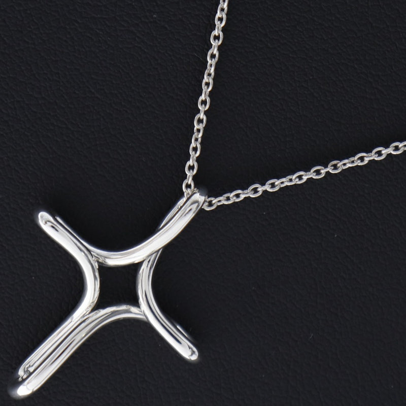 [TIFFANY & CO.] Tiffany Infinity Cross Elsaperetti Silver 925 Silver Ladies Necklace A+Rank