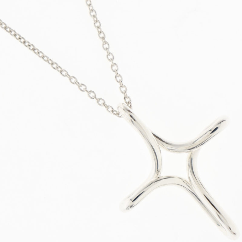 [Tiffany＆Co。] Tiffany Infinity Cross Elsaperetti Silver 925 Silver Ladies项链A+等级