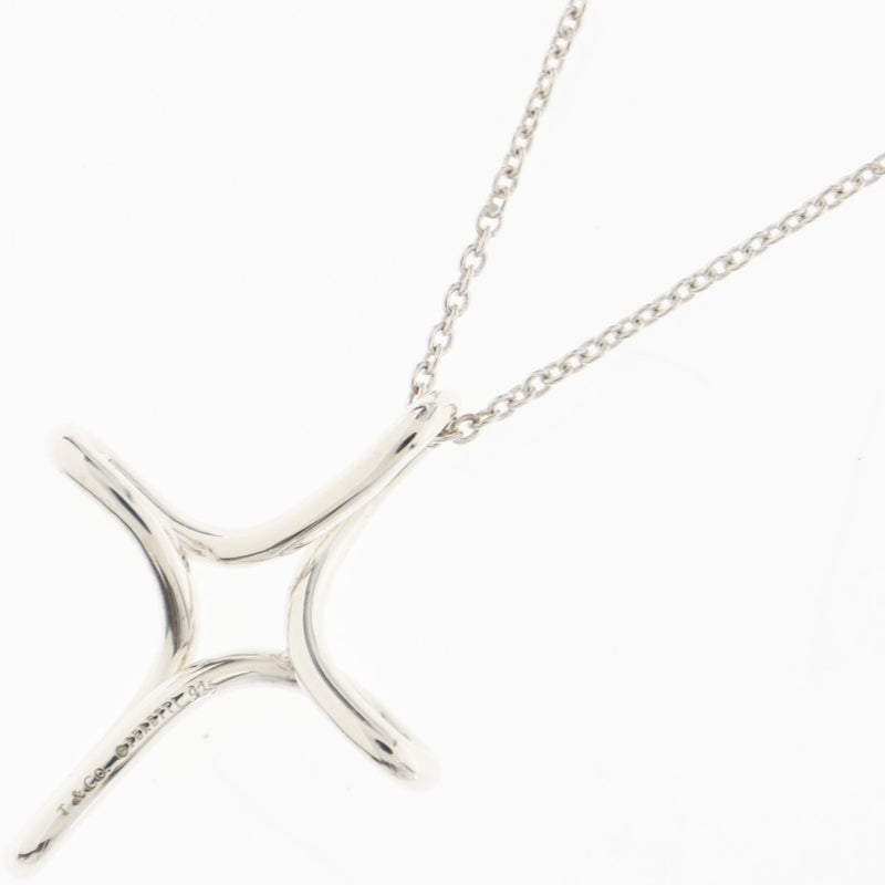 [TIFFANY & CO.] Tiffany Infinity Cross Elsaperetti Silver 925 Silver Ladies Necklace A+Rank