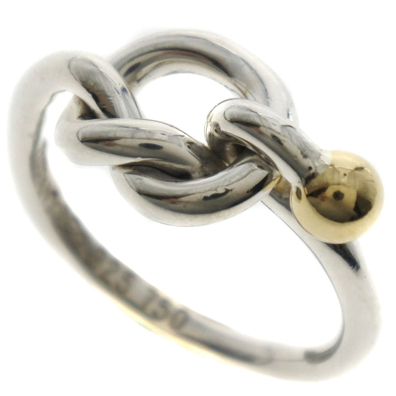 [Tiffany＆Co。] Tiffany Hook＆Ring / Ring Silver 925×K18黄金9号女士戒指 /戒指A+等级