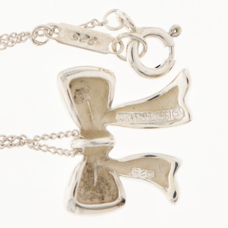 [TIFFANY & CO.] Tiffany Ribbon Necklace Silver 925 Ladies Necklace A+Rank