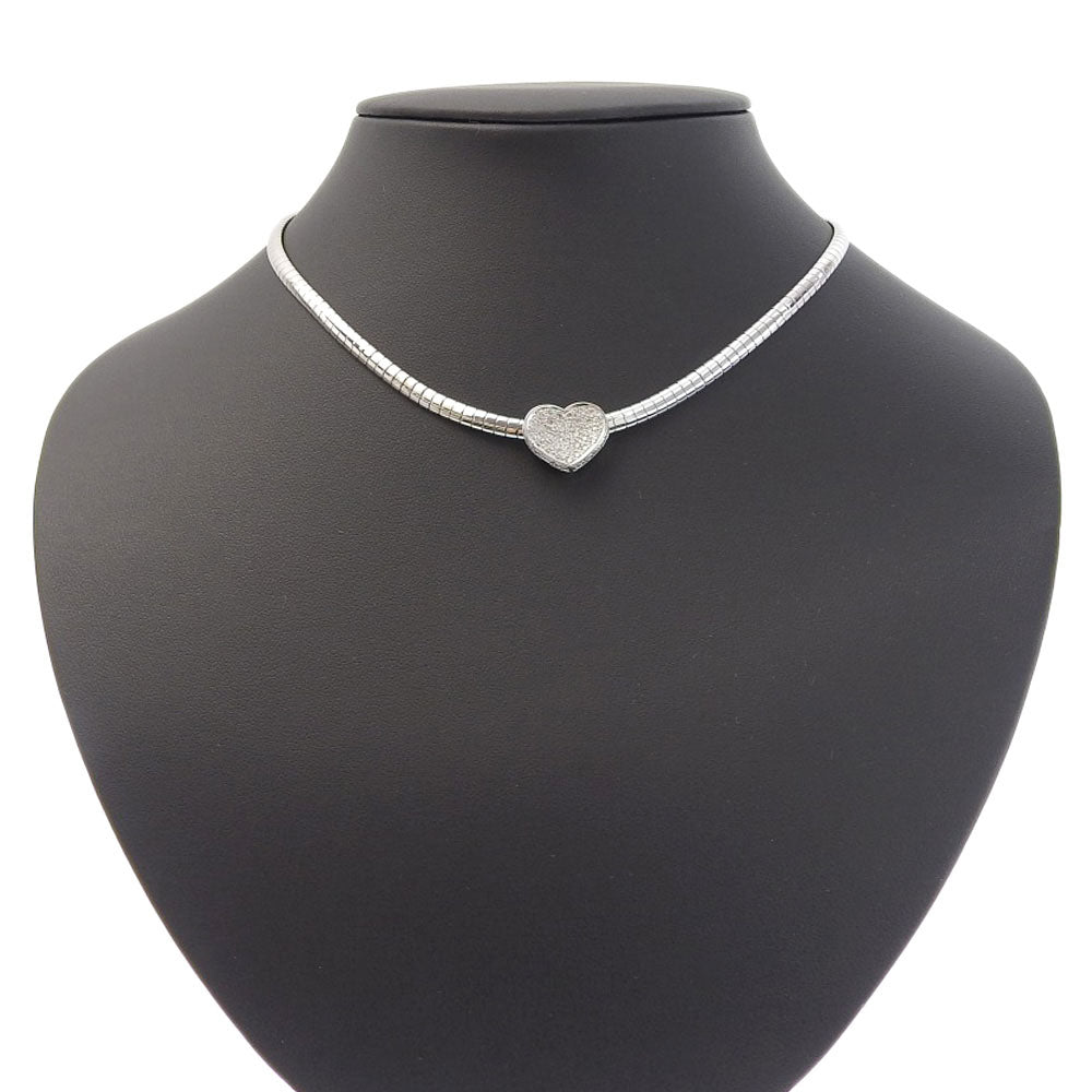 Ponte Vecchio】ポンテヴェキオ ハート ネックレス K18ホワイト