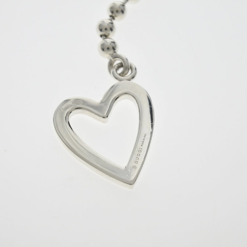 GUCCI Sterling Silver Heart Toggle Necklace 1385177 | FASHIONPHILE