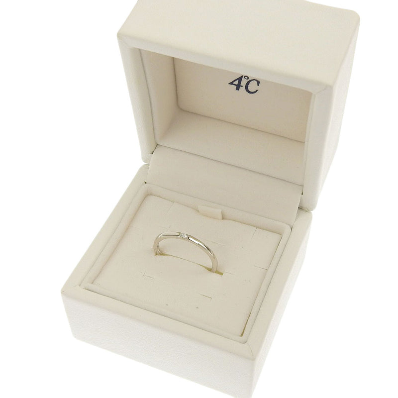 [4 ° C] Yeong Sea Ring / Ring K10 White Gold X Diamond No. 10 Ladies Ring / Ring SA Rank