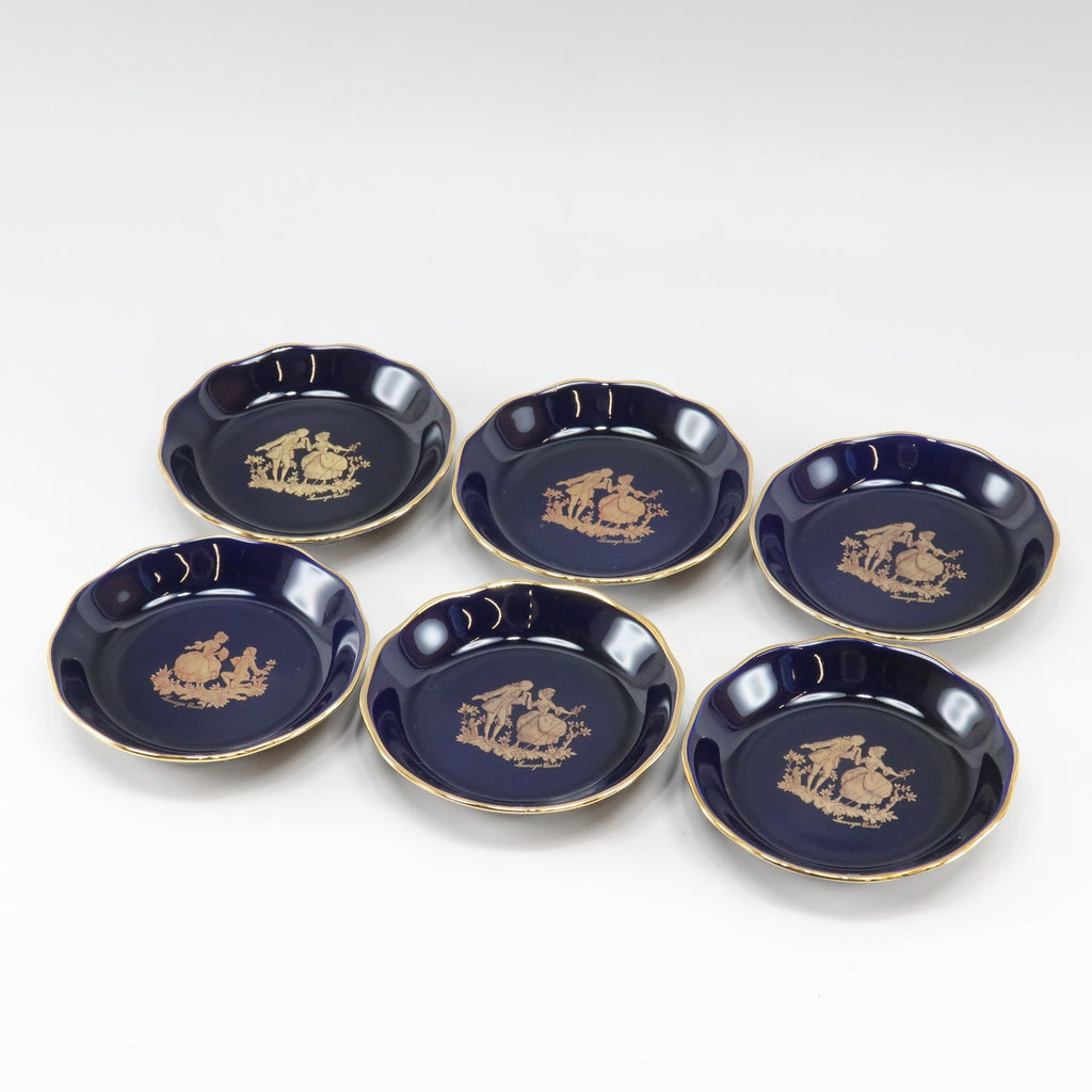 【レア美品】リモージュ 角皿 トレイ 2枚、＋おまけロイヤルポーセリントレイ2枚 LIMOGES リモージュ キャッスル トレイ×6 ポーセリン _ 食器
