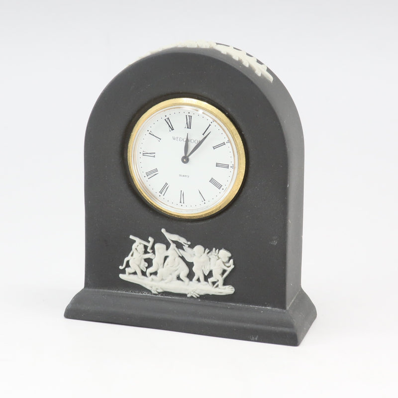 ウェッジウッド ジャスパー（ブラック） グリシャンクロックM - 置時計