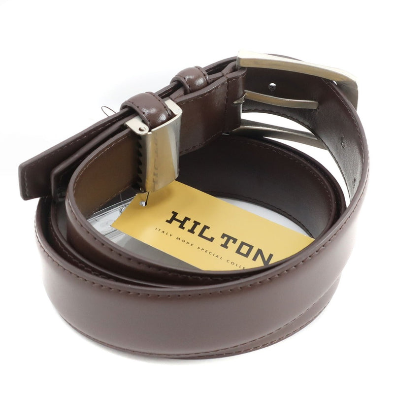 【HILTON】ヒルトン 牛革ベルト 未使用保管品 カーフ ブラウン メンズ ベルト
Sランク
