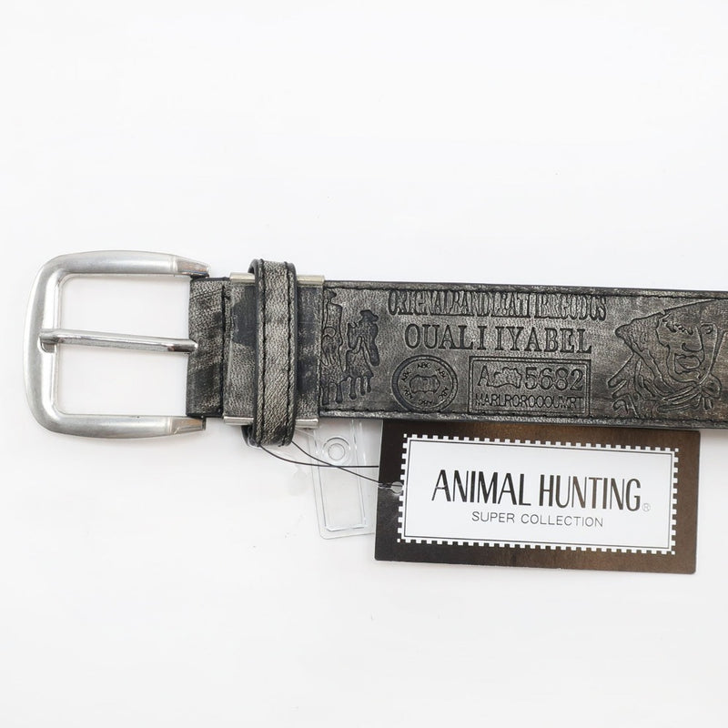 [Animal Hunting] Animal Hunting Cowhide Belt Unused Storage Calf Men's Belt S rank