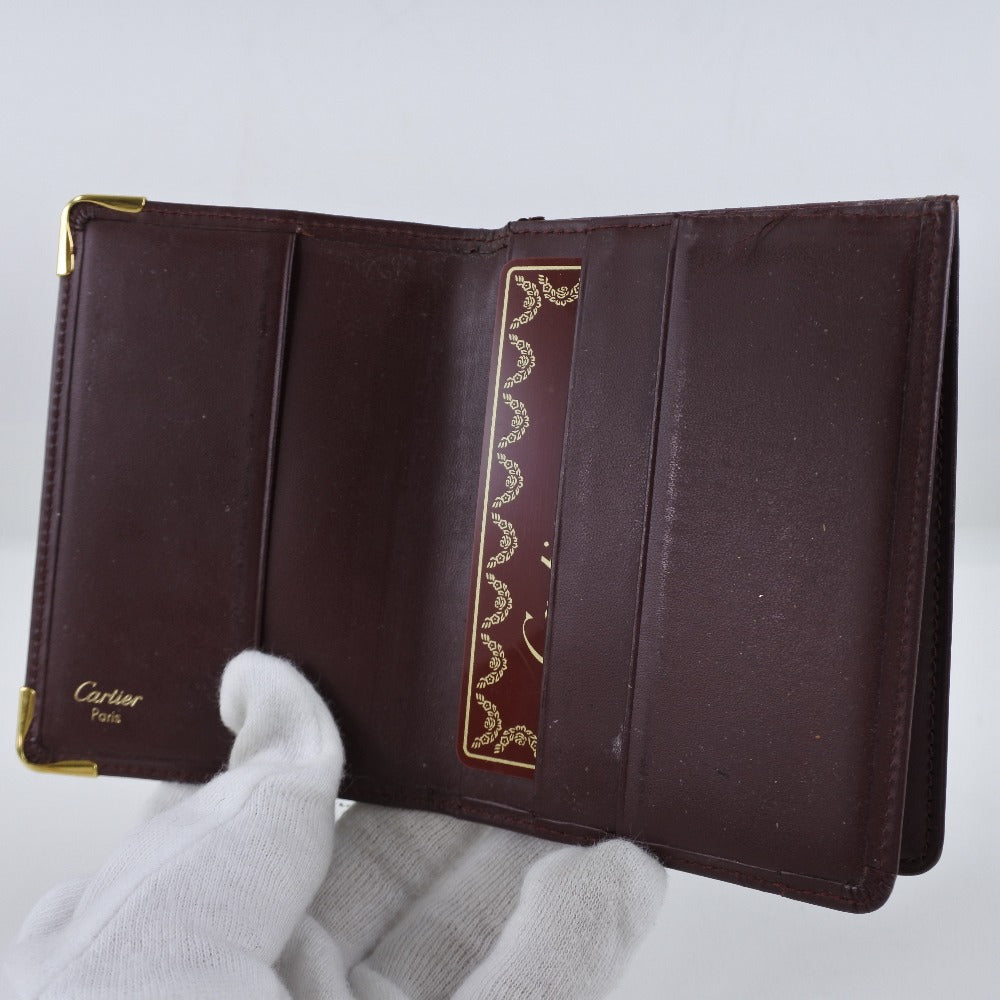 CARTIER】カルティエ カードケース カーフ ボルドー レディース カード