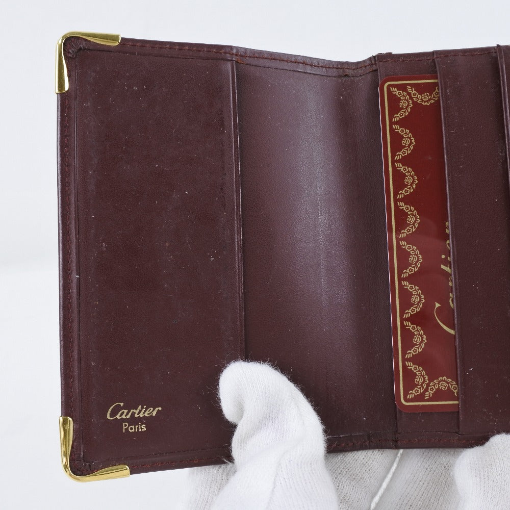Cartier レザーケース　がま口 Cartier - □新同□希少□ カルティエ がま口 カード ケース 二