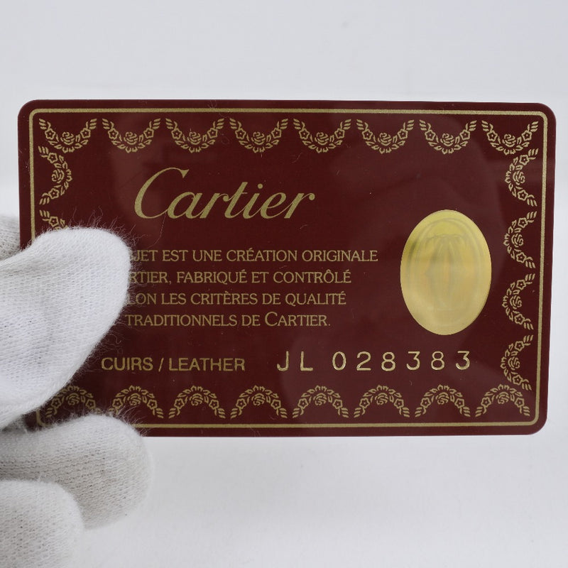 [Cartier] Cartier Card Case Calf Bordeaux Ladies Card Case