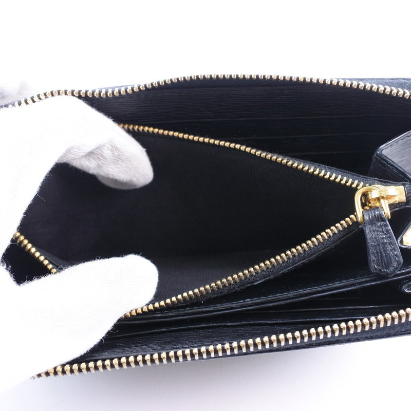 Prada Zip Around Chain Wallet in Black for Men