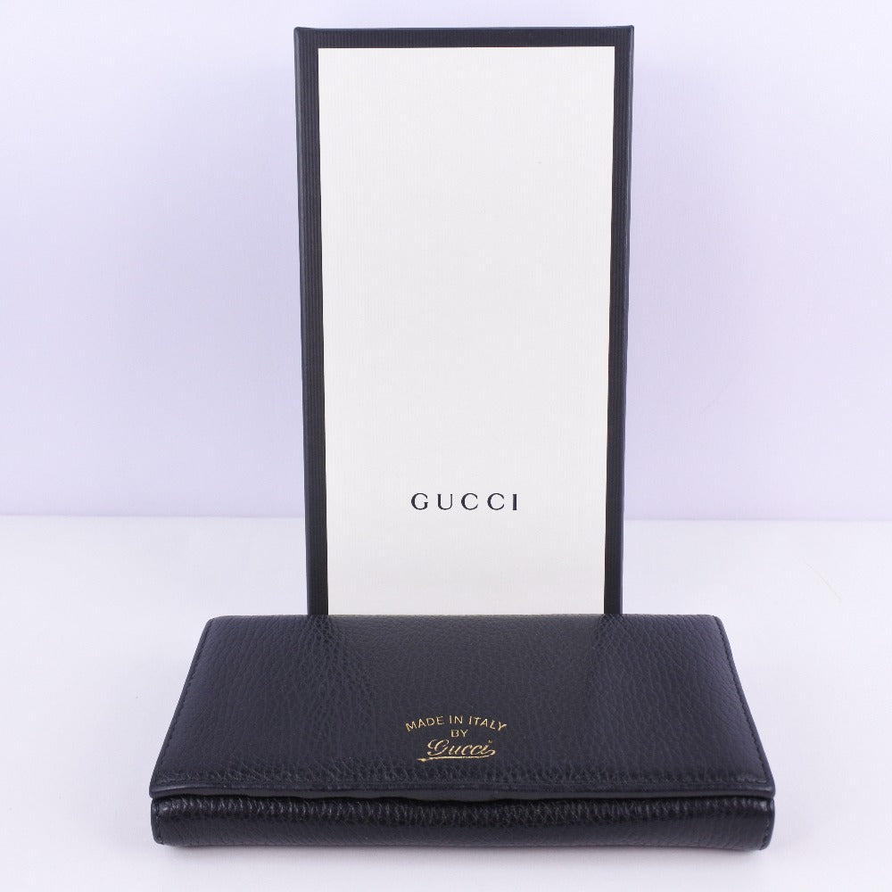 GUCCI】グッチ 354498 長財布 レザー 黒 ユニセックス 長財布