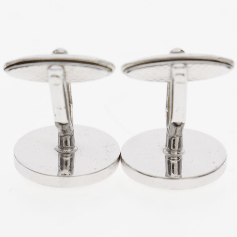 [Dunhill] Dunhill Check Pattern Silver Men 's Cuffs a Rank