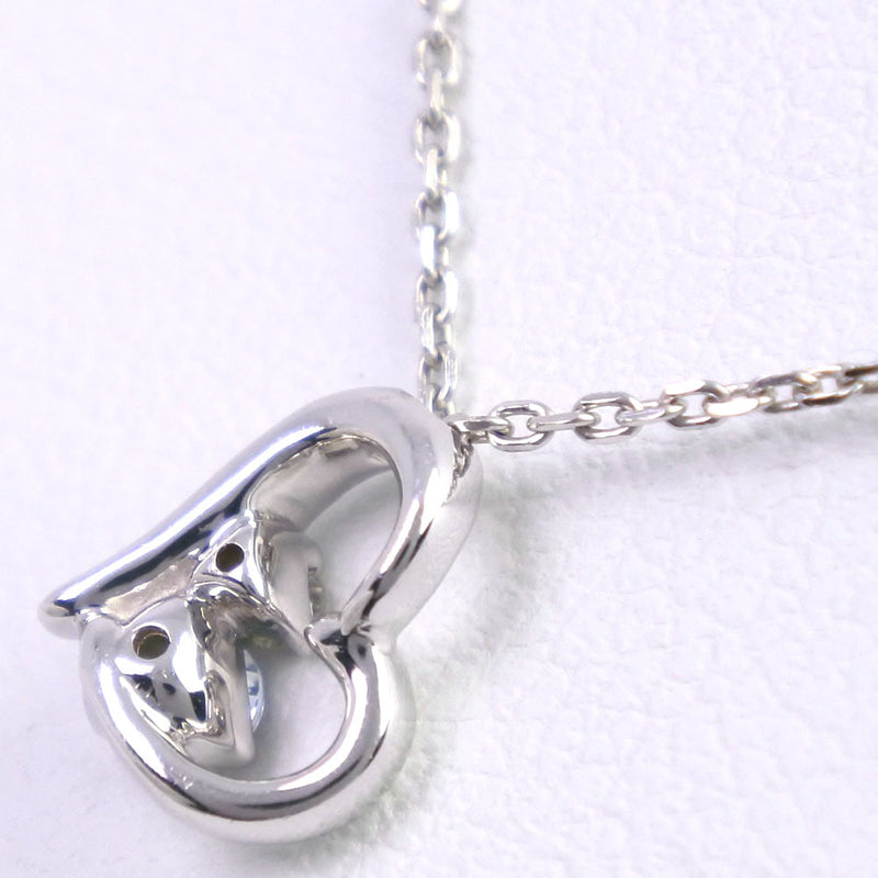 [4 ° C] Collar de corazón marino Yeong K18 Oro blanco x azul PARS X Diamond Heart Ladies A-Rank