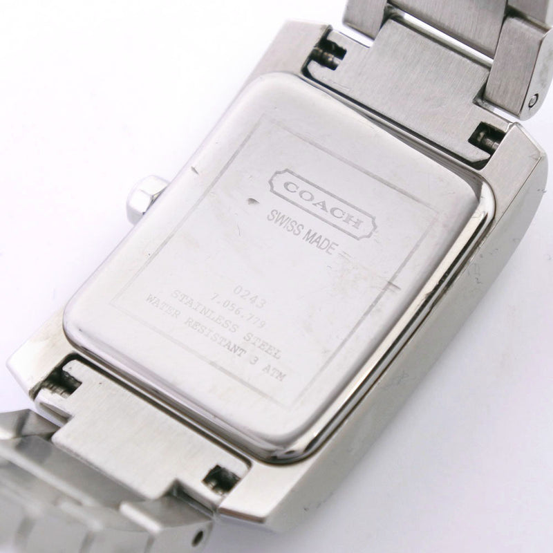 【COACH】コーチ
 0243 ステンレススチール シルバー クオーツ アナログ表示 レディース 白文字盤 腕時計
