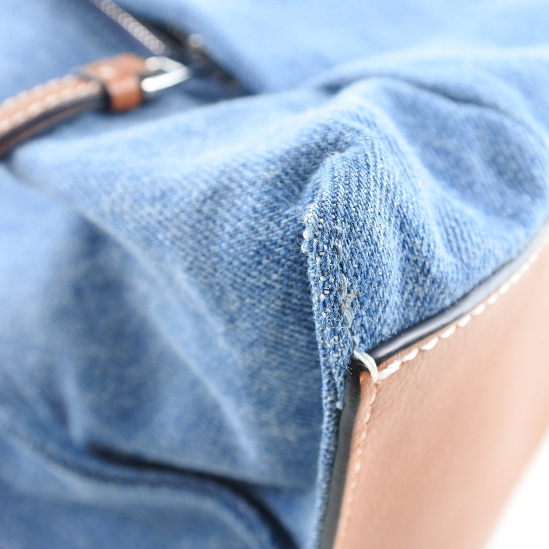 [LOEWE] Loewe T -backpack Small denim x Calf Blue/Tea Unisex Backpack/Daypack A Rank
