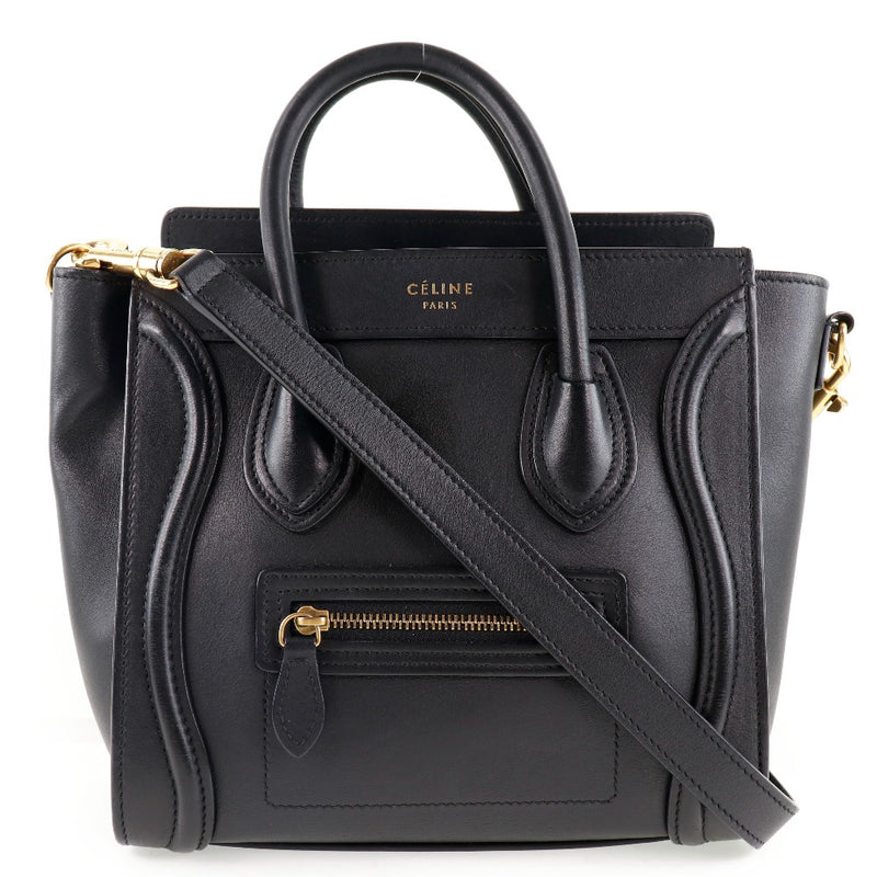 [Celine] Celine Raggenano Shopper 2way Shoulder Becerro Black Ladies Handbag