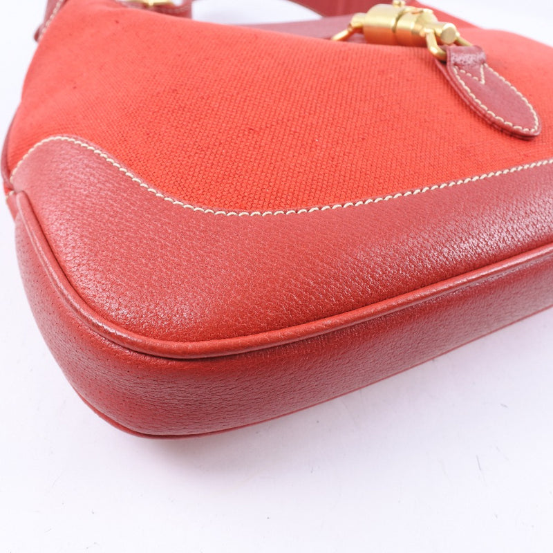 [Gucci] Gucci 2way Shoulder 001.01/13.1320 Lienzo de bolsos x cuero Red Ladies Handbag