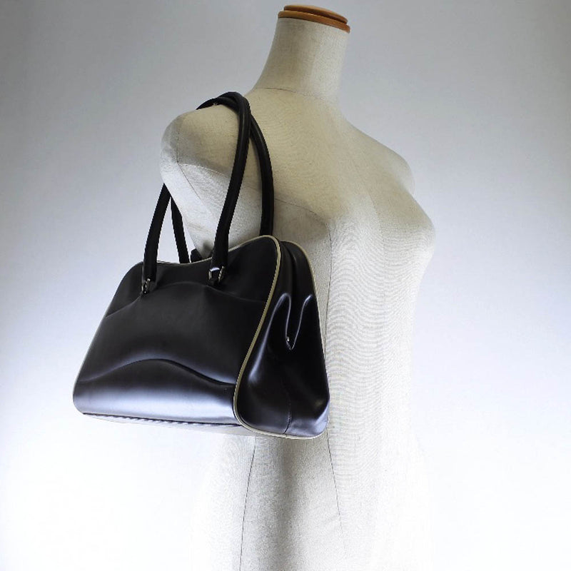 [PRADA] Prada Vitello Frame B11103 Shoulder Bag Calf Kouge Tea Ladies Shoulder Bag A-Rank