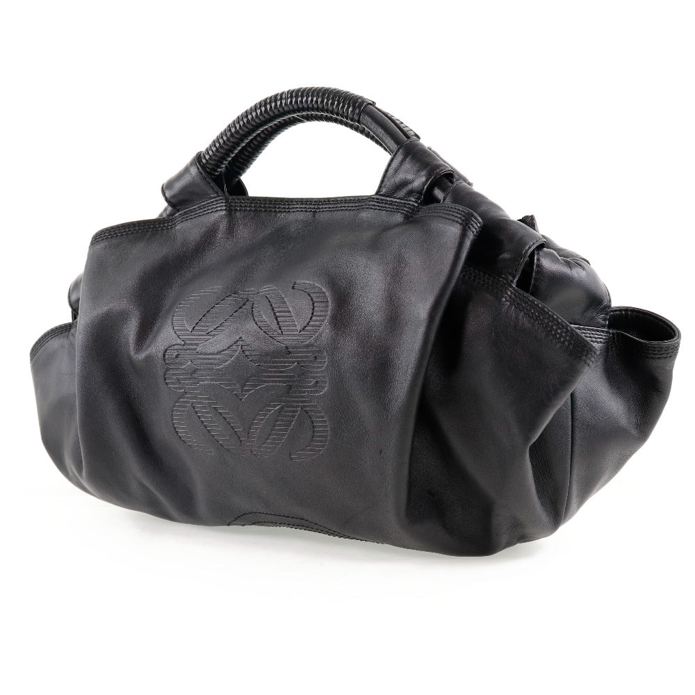 ロエベ　ナッパアイレ　黒 LOEWE】ロエベ ナッパアイレ ハンドバッグ ラムスキン 黒 レディース