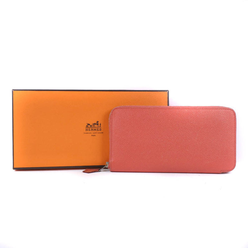 [Hermes] Hermes Azap Silk Inn Long Wallet Vo Epson Rose Jaipur Pink T-Engraved Fastener