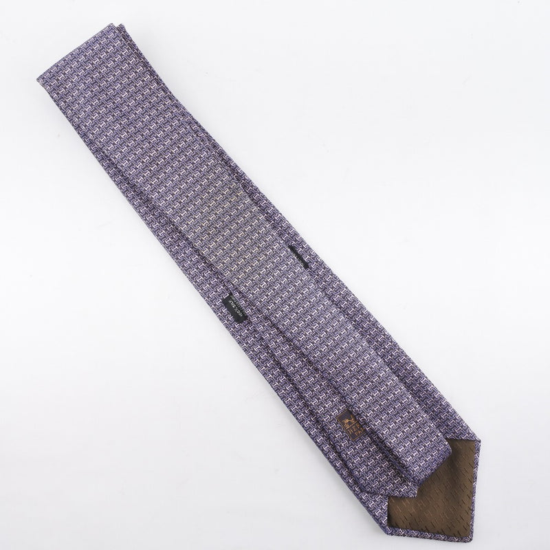 [Hermes] Hermes Tie Silk Purple Tie A+Rank