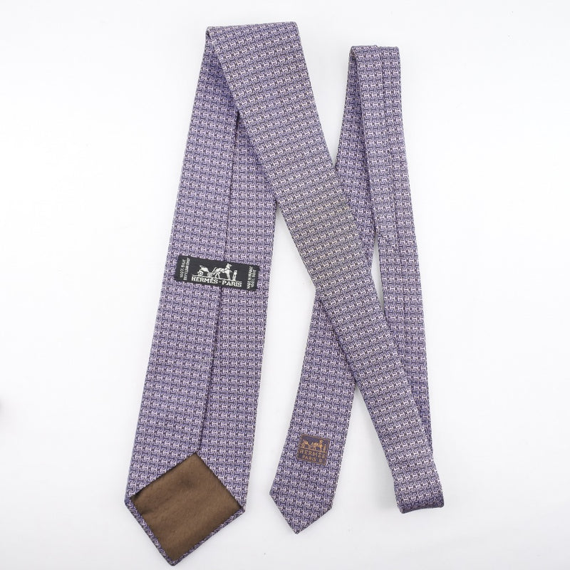 [HERMES] Hermes Tie Silk Purple Men's Tie A+Rank