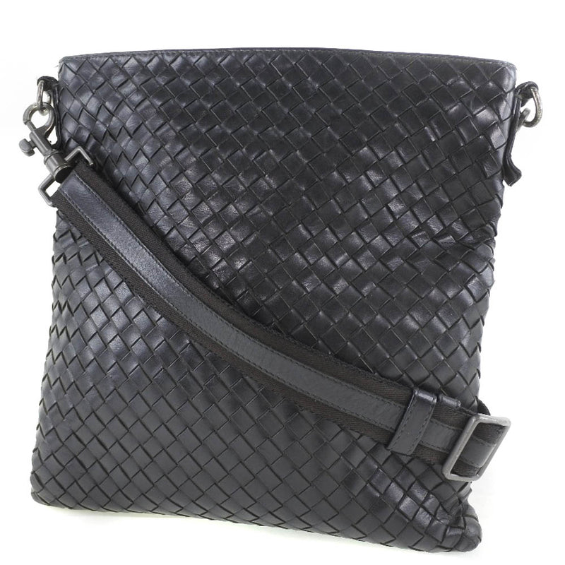 [BOTTEGAVENETA] Bottega Veneta Intrecciato Shoulder Bag Calf Black Unisex Shoulder Bag