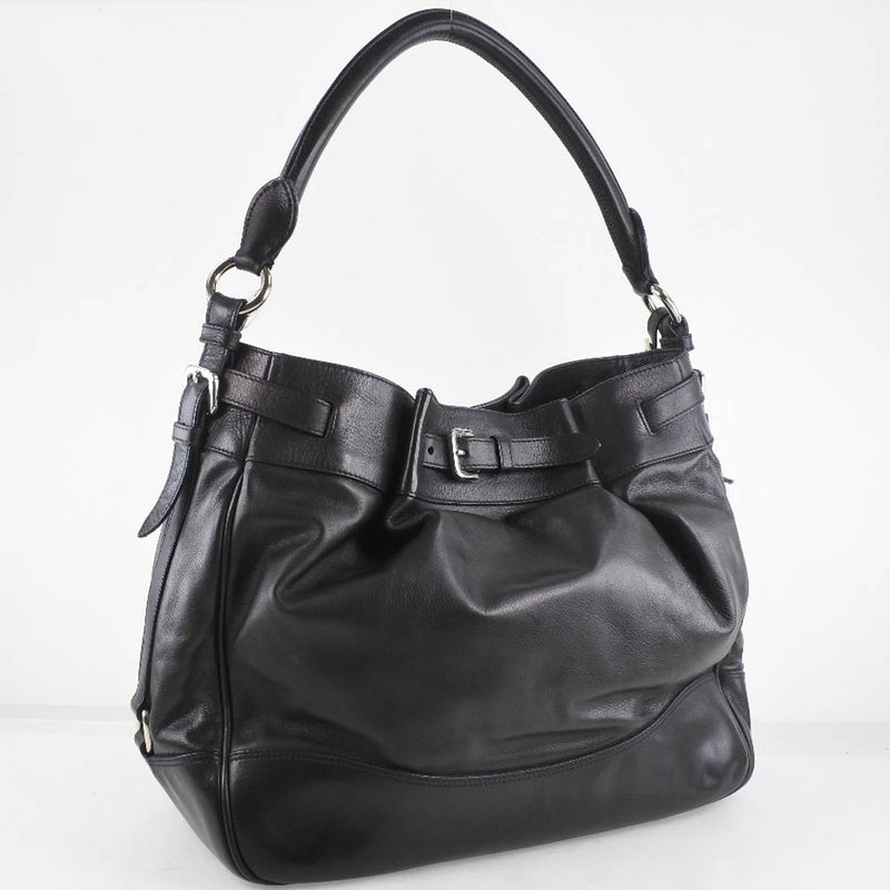 [PRADA] Prada Shoulder Bag Calf Black Ladies Shoulder Bag