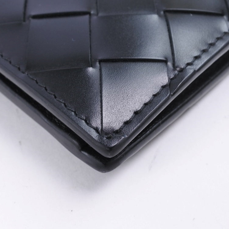 [BOTTEGAVENETA] Bottega Veneta Intrecciato Bi-fold Wallet Calf Black Men Bi-Fold Wallet A-Rank