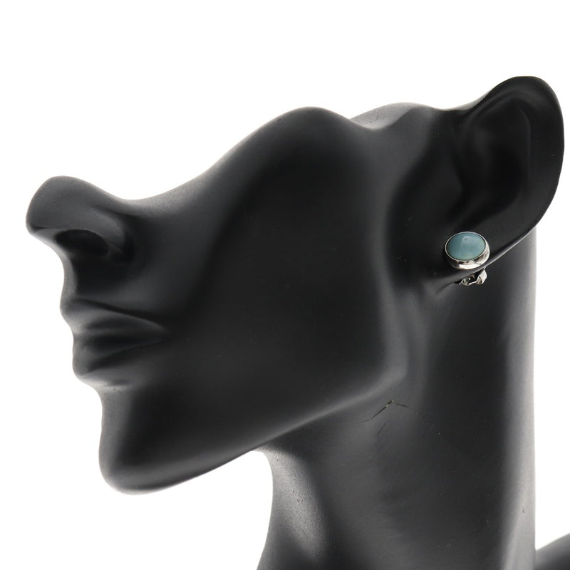 [HERMES] Hermes Eclipse Silver Light Blue Ladies Earrings A+Rank