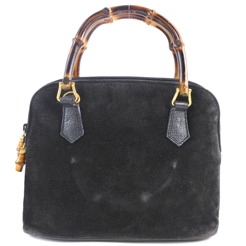 [Gucci] Gucci Bamboo 000.1274.0290 Swede x Bamboo Black Ladies Handbag