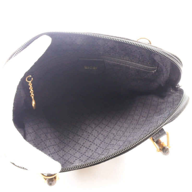 [GUCCI] Gucci Bamboo 000.1274.0290 Swede x Bamboo Black Ladies Handbag