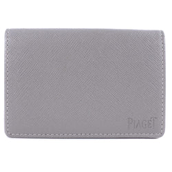 [PIAGET] Piagier Leather Gray Unisex Card Case A+Rank