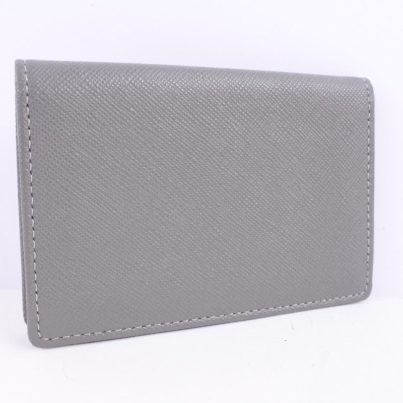 [PIAGET] Piagier Leather Gray Unisex Card Case A+Rank