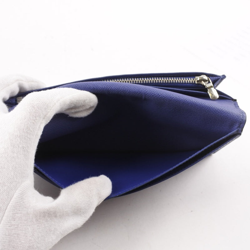 [LOUIS VUITTON] Louis Vuitton Portofoyille Braza M60616 Long Wallet Epireather Blue Celest Unisex Long Wallet A Rank