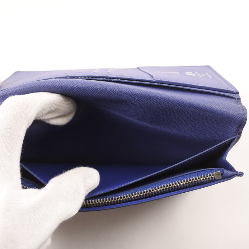 [Louis Vuitton] Louis Vuitton Portofoyille Braza M60616 Long Wallet Epirather Blue Selest Unisex Long Wallet A Rank