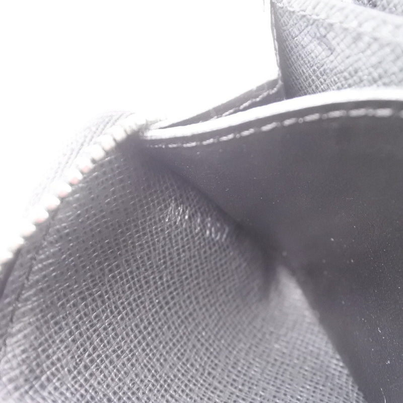 [Louis Vuitton] Louis Vuitton Zippy Coin Purse Purse M30511 Taiga Black MI4107 Case de monedas de hombre grabado A-Rank