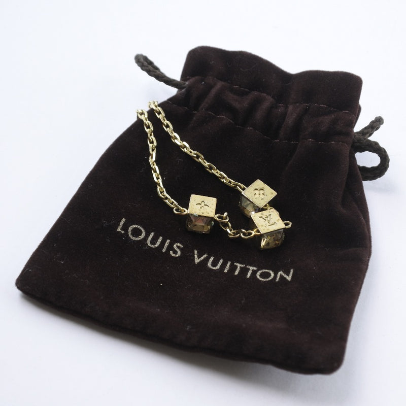 LOUIS VUITTON Gold Tone Collier Gamble Necklace, Other