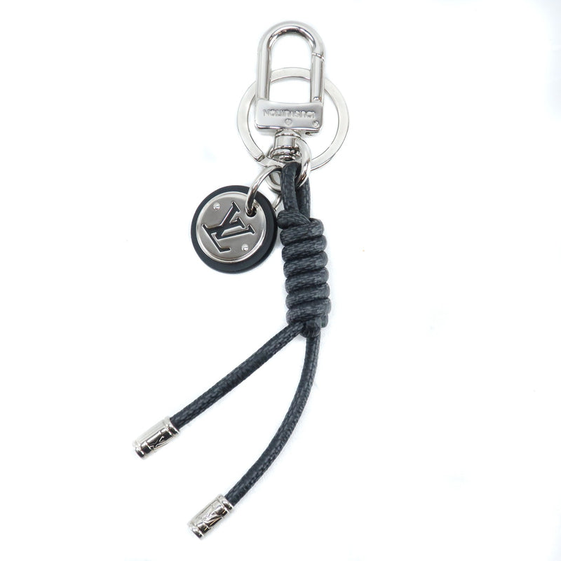 LOUIS VUITTON Damier Graphite Leather Rope Key Ring Holder Charm M67224