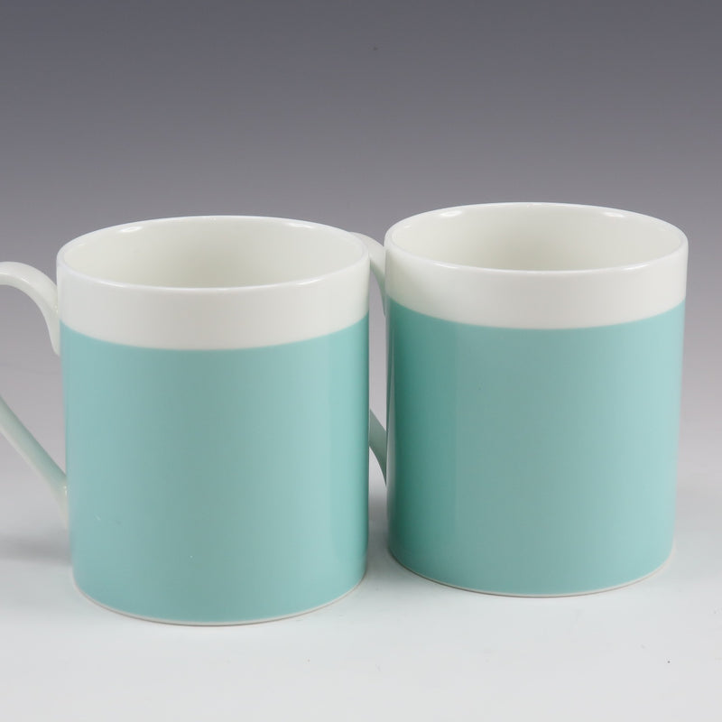 [TIFFANY & CO.] Tiffany Color Block Mug Cup x 2 Poseline_ Tableware S Rank