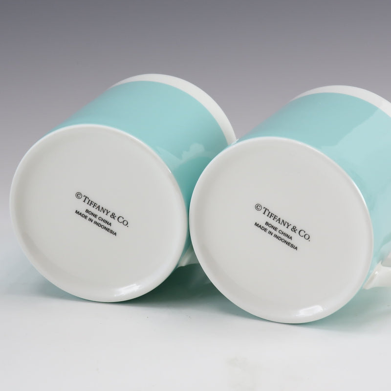 [TIFFANY & CO.] Tiffany Color Block Mug Cup x 2 Poseline_ Tableware S Rank